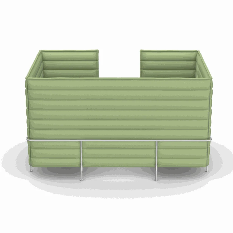 Vitra Alcove Cabin 2-Sitzer Highback hellgrün