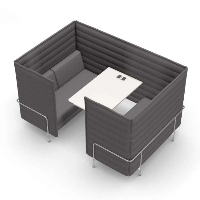 Vitra Alcove Cabin 2-Sitzer Highback grau