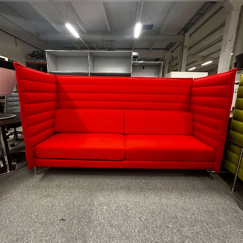 Vitra Alcove Highback 3-Sitzer rot