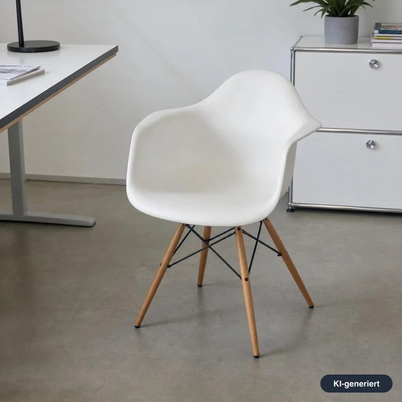 Vitra DAW Eames Plastic Armchair weiß