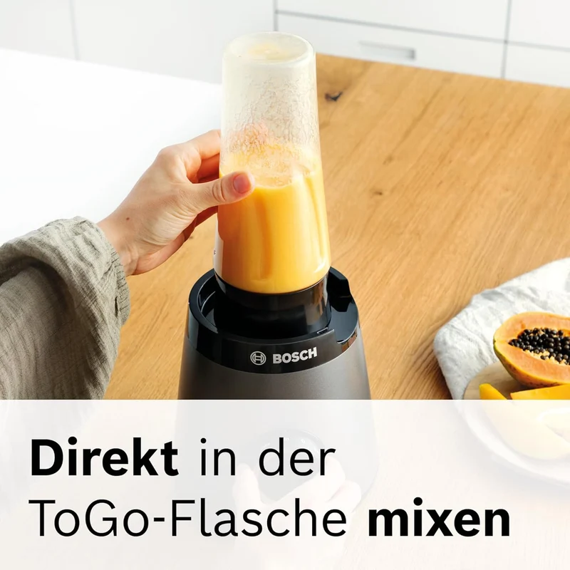 Bosch Standmixer VitaPower Serie 4 MMB6174SN, verbesserte Version, Edelstahl-Klingen Made in Germany
