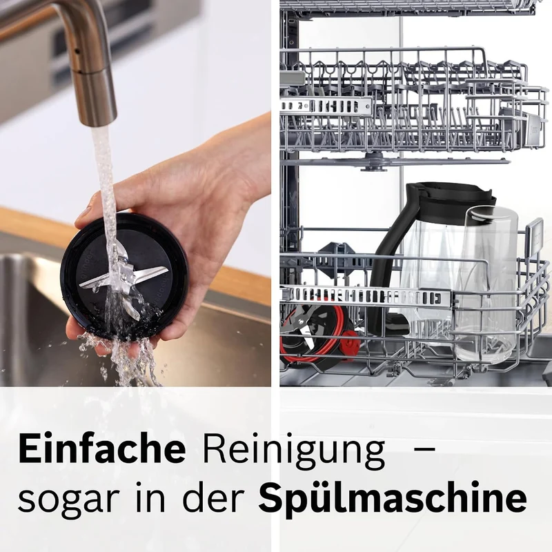 Bosch Standmixer VitaPower Serie 4 MMB6174SN, verbesserte Version, Edelstahl-Klingen Made in Germany