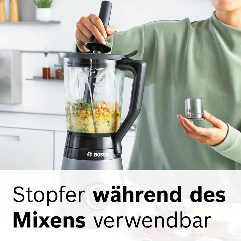 Bosch Standmixer VitaPower Serie 4 MMB6174SN, verbesserte Version, Edelstahl-Klingen Made in Germany