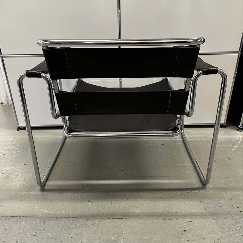 Wassily/Knoll Sessel Replikat Leder schwarz