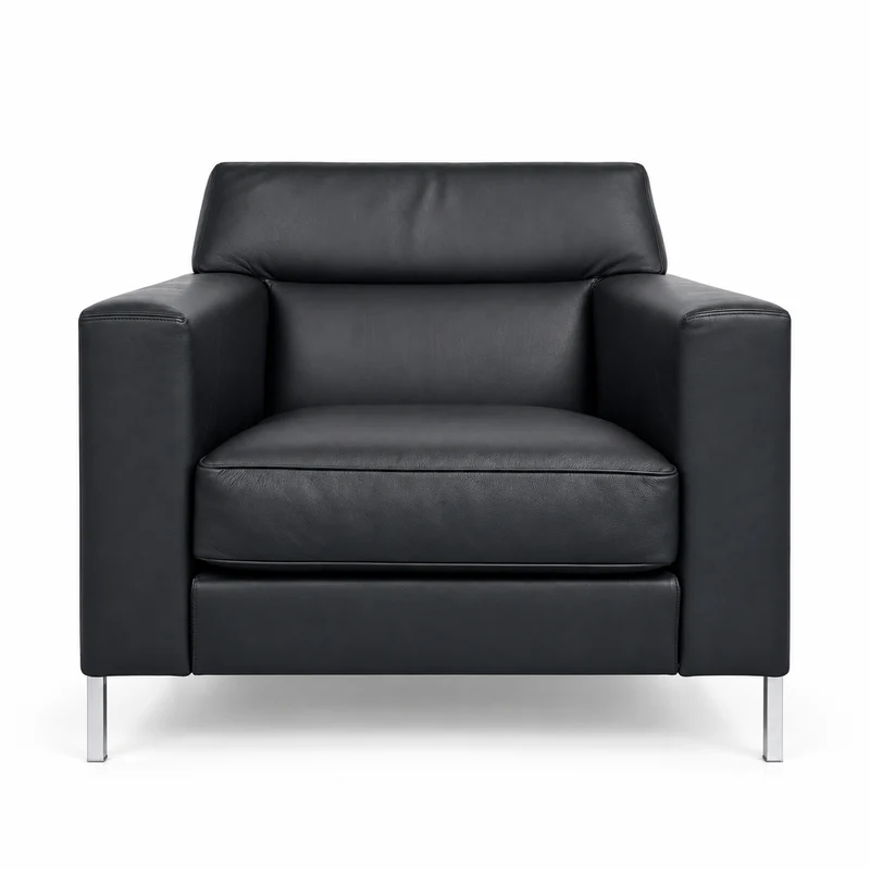 Moroso Sessel Steel Leder schwarz
