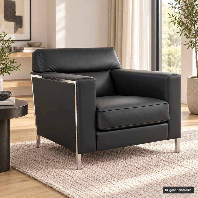 Moroso Sessel Steel Leder schwarz