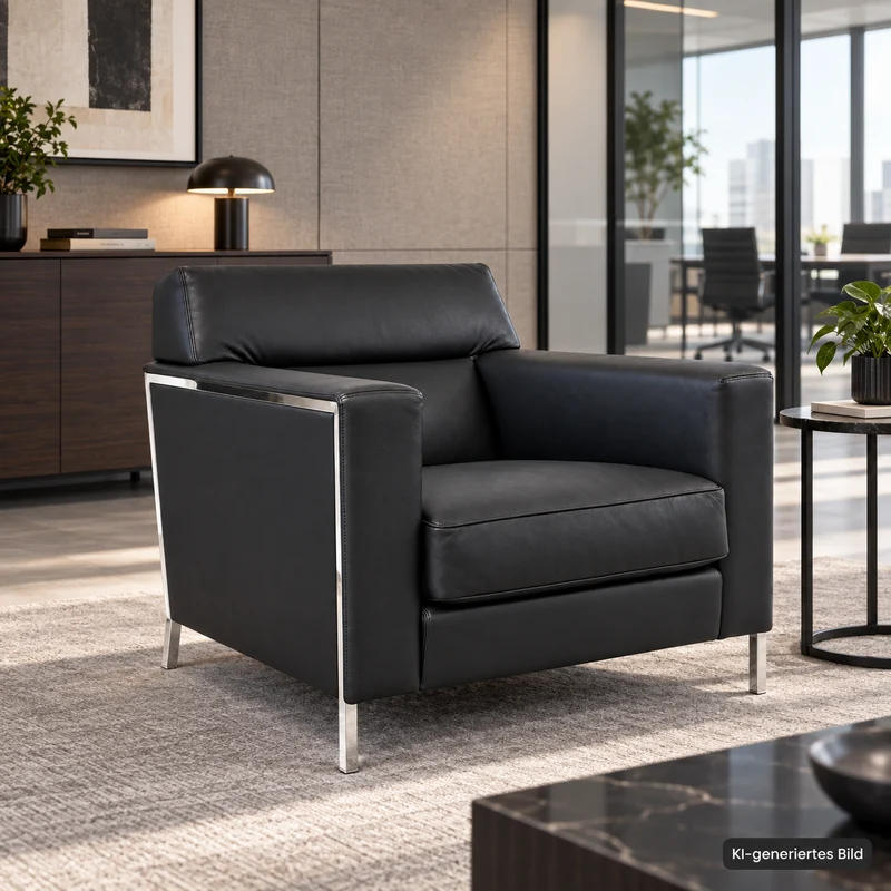 Moroso Sessel Steel Leder schwarz