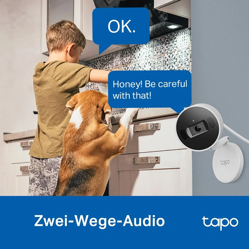 Tapo C125 überwachungskamera innen mit Magnetische Basis | 2K QHD, Physikalischer Privatsphärenmodus