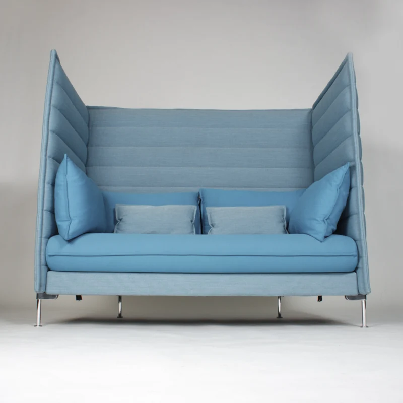 Vitra Alcove Highback 2-Sitzer Sofa blau