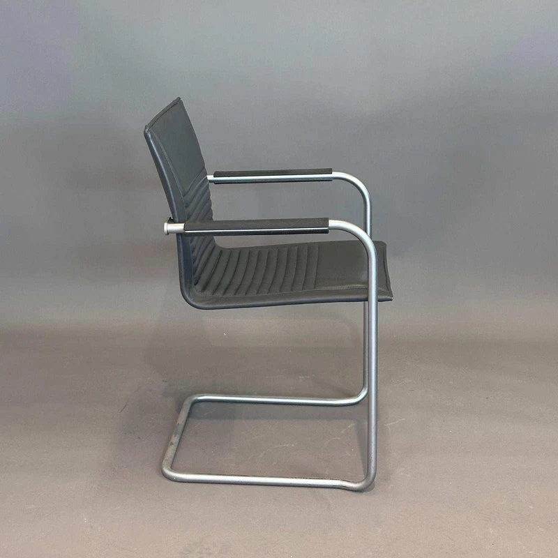 Walter Knoll Art Collection Freischwinger Leder grau