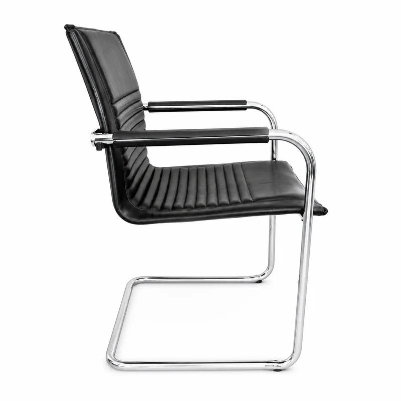 Walter Knoll Art Collection Freischwinger Leder schwarz
