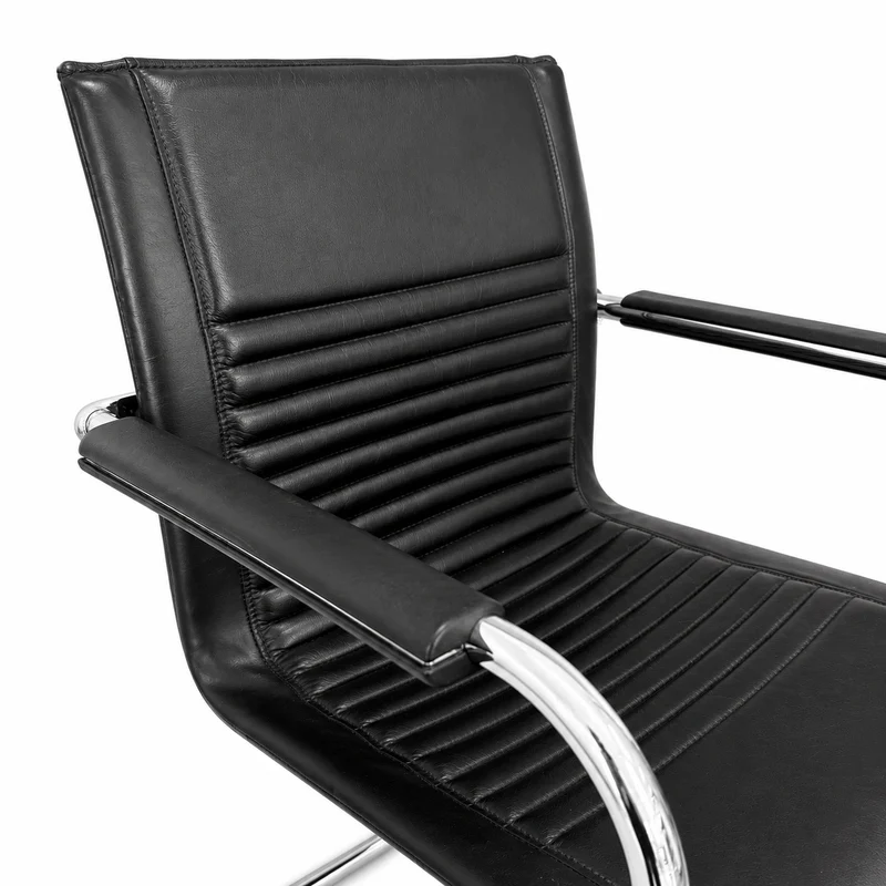 Walter Knoll Art Collection Freischwinger Leder schwarz