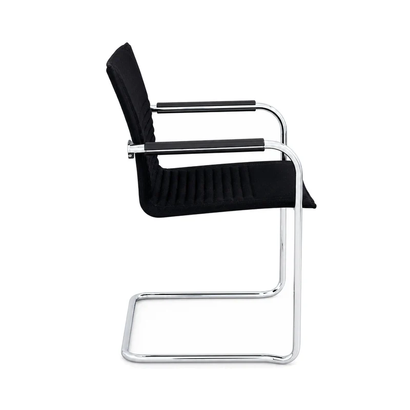 Walter Knoll Art Collection Freischwinger Stoff schwarz