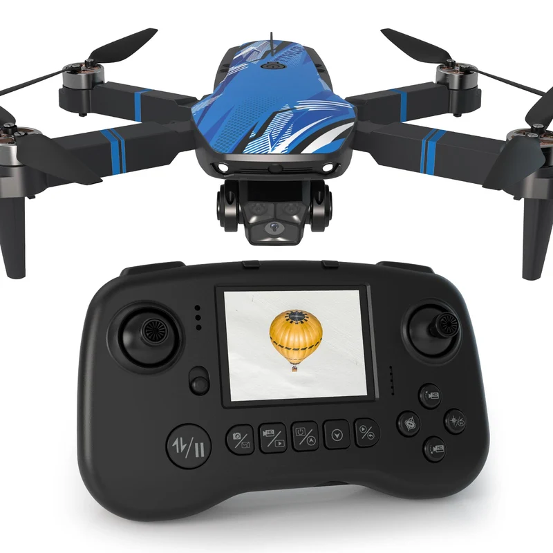 Drohne mit Kamera RC LCD Bildschirm FPV live Video, Drohne für Kinder mit Bürstenlosem Motor, 270°-H