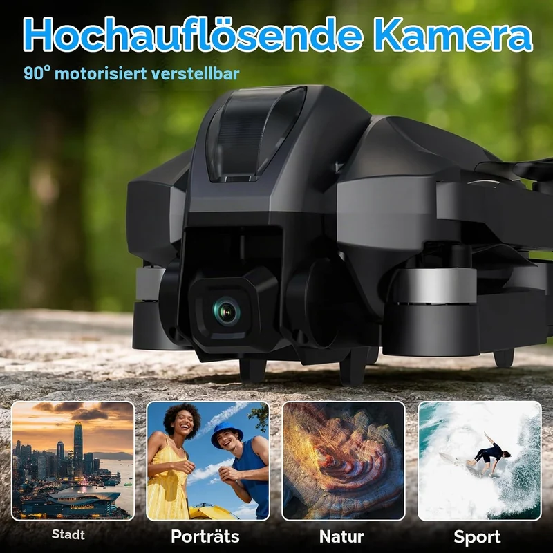Drohne mit Kamera, 4,5″ LCD Bildschirm auf der Fernbedienung, Drohne mit Bildschirm, FPV-Drohnen mit