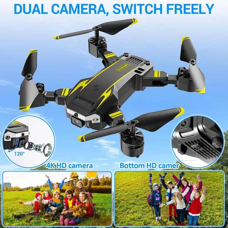 Drohne mit Kamera 4K, Faltbare Drohne, 360° Flip, Ein-Knopf Start/Landung, Headless Mode, Höhenhalte
