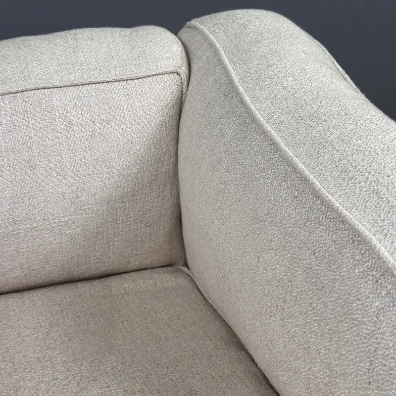 Cassina LC2 Sessel Stoff Leinen beige Gestell türkis