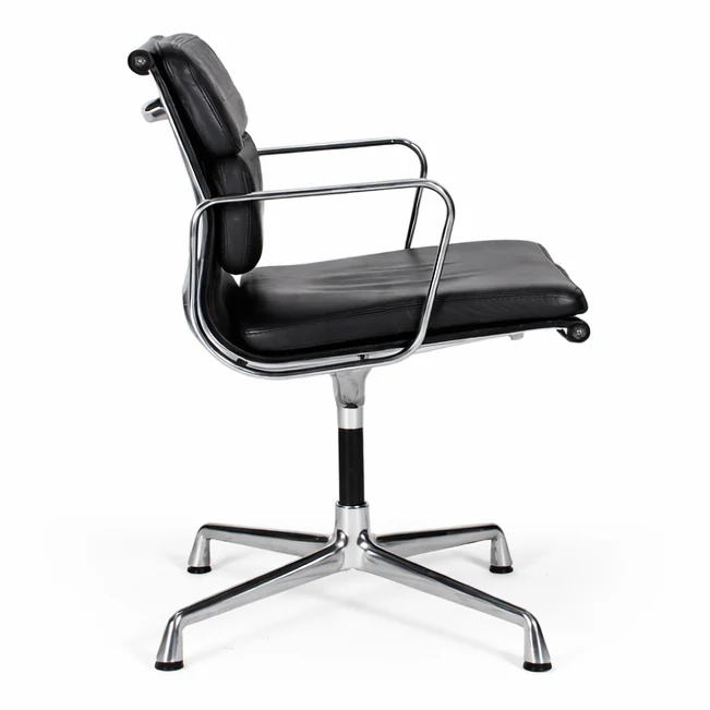 Vitra EA 208 Soft Pad Chair Leder schwarz