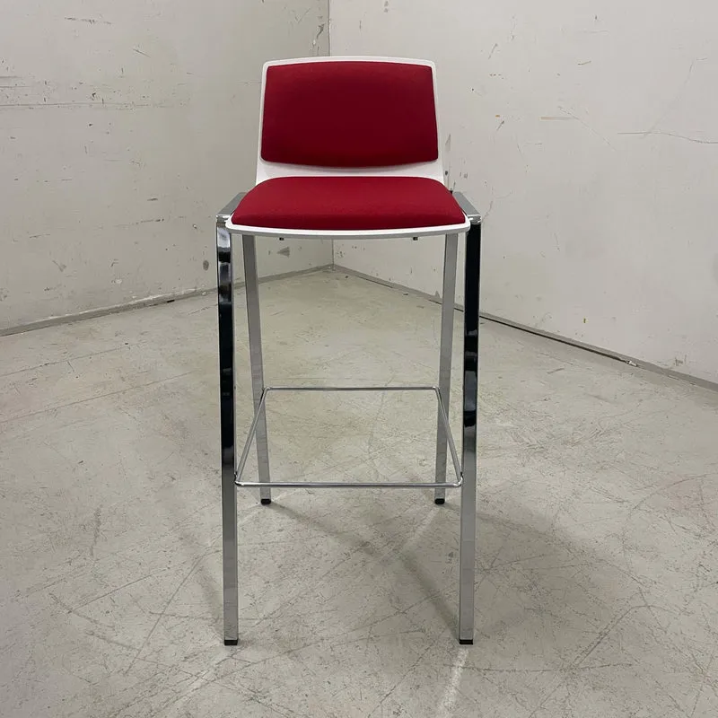 K&N Publica Barhocker weiß / rot