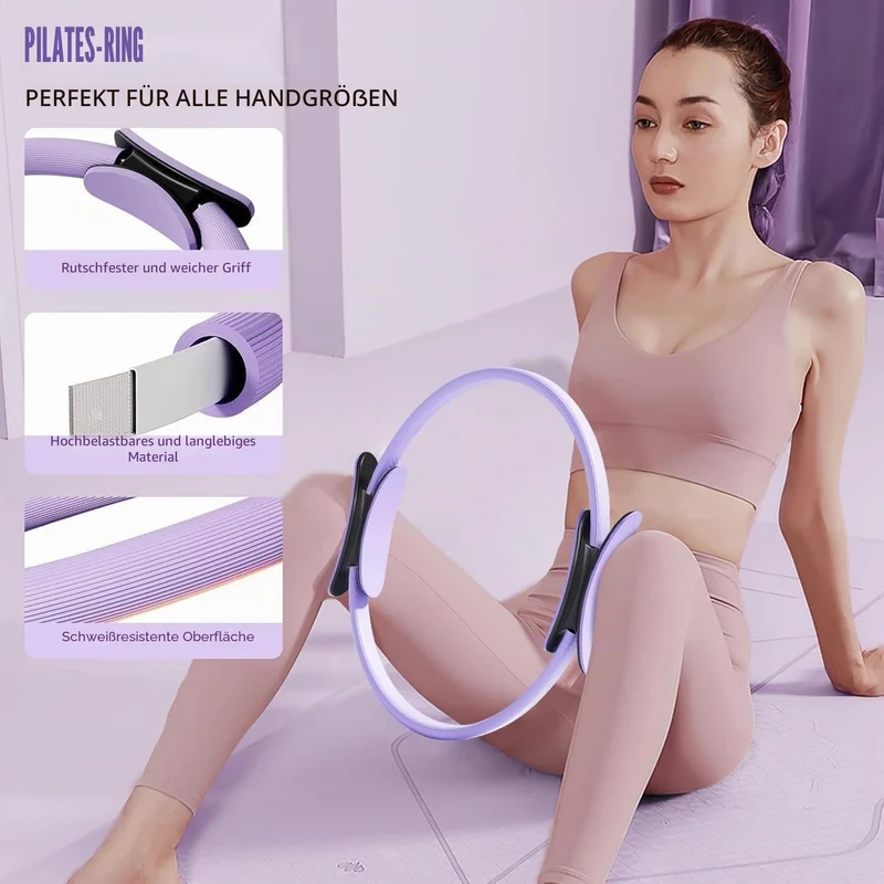 Pilates Ring Set - Pilates Essential Kit mit 12,6''/32 cm Magic Circle, Pilates Ball, Pilates Bänder