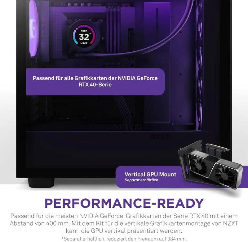 NZXT H7 Flow RGB - CM-H71FW-R1 - ATX Mid-Tower Gaming PC-Gehäuse - USB-C Port - Mesh Front- & Temper