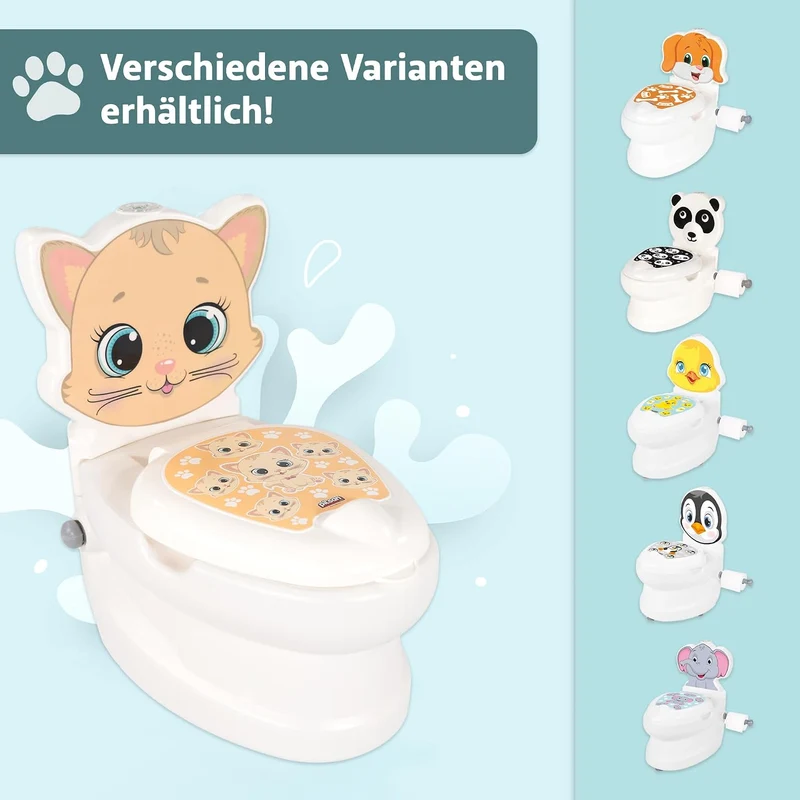 Lemodo Kindertöpfchen Töpfchen Kinder ab 18 Monate Kindertoilette Babytopf mit Spülgeräusch herausne
