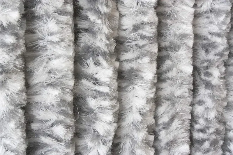 Unbekannt Flauschvorhang 90 x 200 cm Chenille Türvorhang grau Vorhang