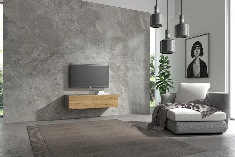 Wuun® TV-Lowboard Somero I 100cm bis 360cm I TV-Schrank & Hängeschrank für Wohnzimmer I Verschiedene