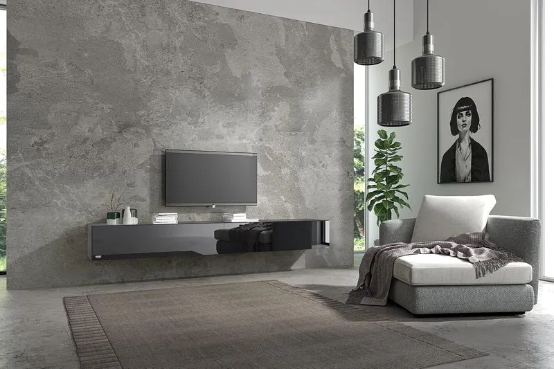 Wuun® TV-Lowboard Somero I 100cm bis 360cm I TV-Schrank & Hängeschrank für Wohnzimmer I Verschiedene