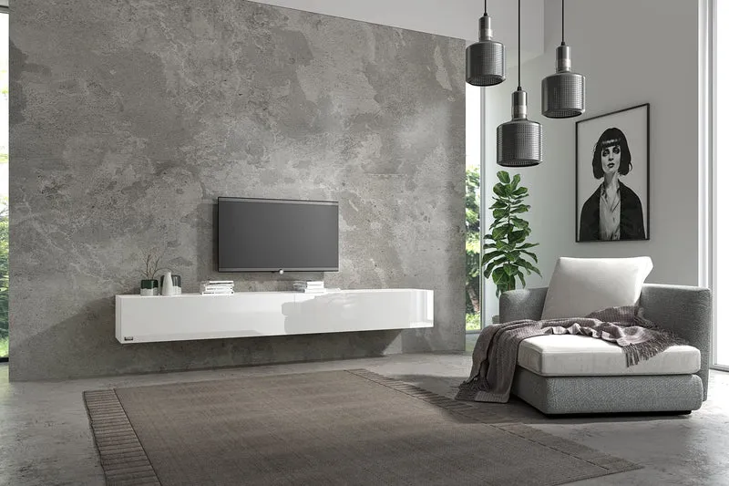 Wuun® TV-Lowboard Somero I 100cm bis 360cm I TV-Schrank & Hängeschrank für Wohnzimmer I Verschiedene