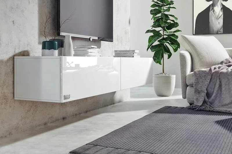 Wuun® TV-Lowboard Somero I 100cm bis 360cm I TV-Schrank & Hängeschrank für Wohnzimmer I Verschiedene