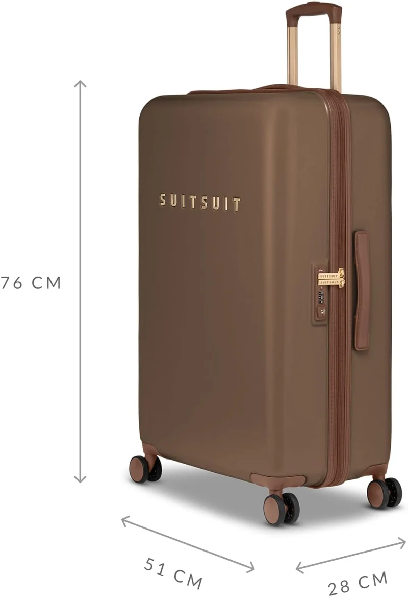 SUITSUIT Fab Seventies – Kofferset 2-teilig – Handgepäck-Koffer 55 cm – Check-in Koffer 76 cm – TSA-