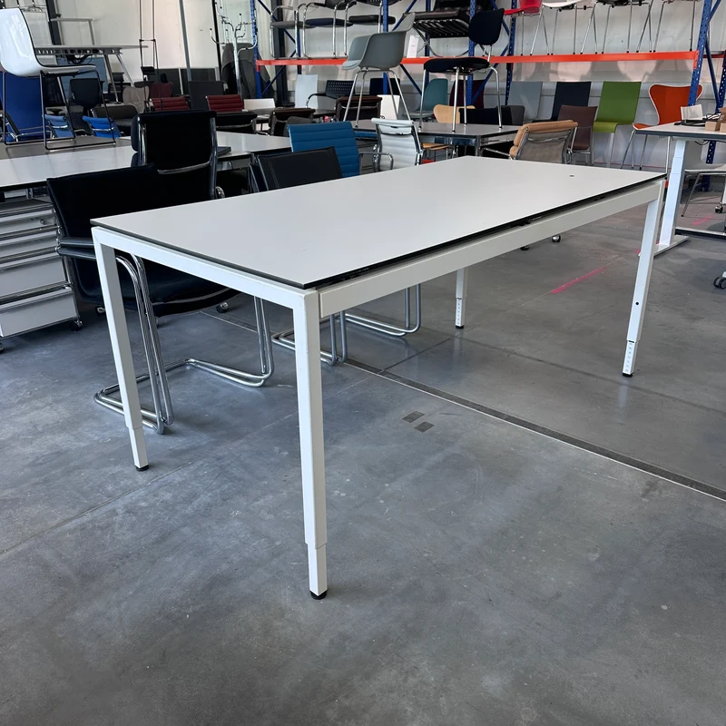 Paket: 9x HPL Schreibtische/Labortische 180x90 weiß
