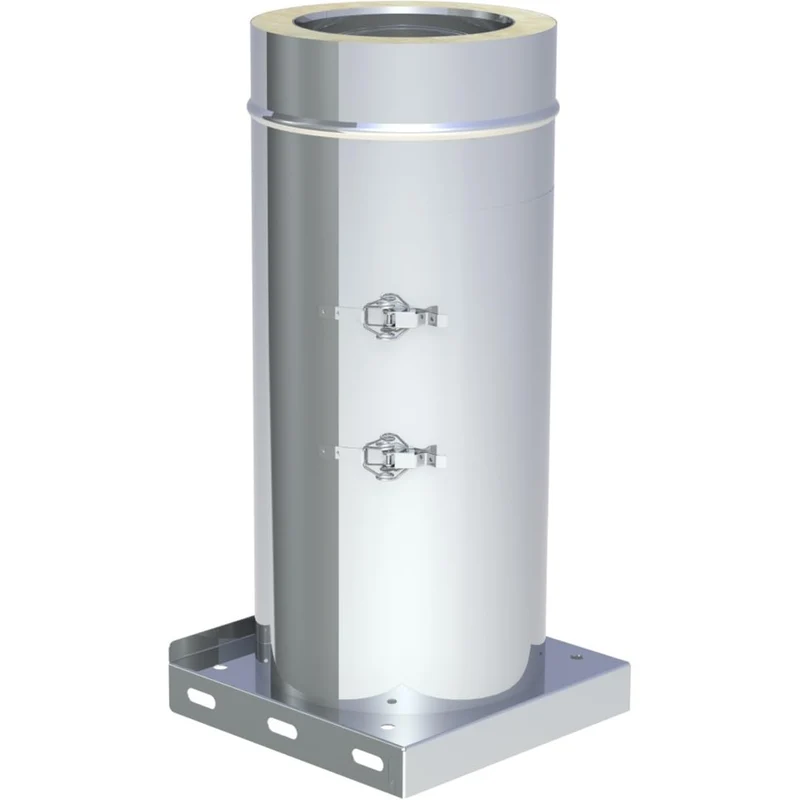 Jeremias DW-FU 350mm Revisionselement Edelstahl mit Grundplatte und Kondensatablauf Aussenbereich bi
