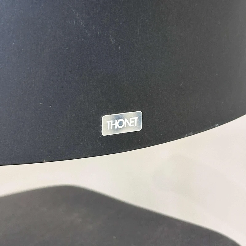 Thonet S 43 PVFST Freischwinger schwarz (gepolstert)