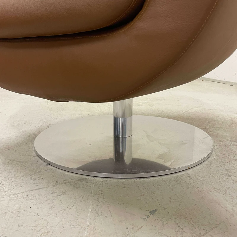 B&B Italia Loungesessel Tulip Cognac / silber