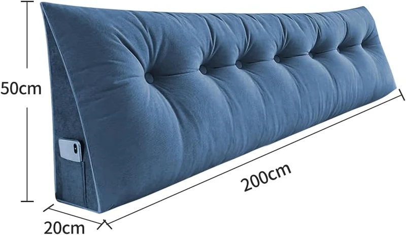 Lesekissen, dreieckig, Kopfteil, langes Kissen für Sofa, Bettruhe, zum Lesen, Entspannen, Lesekissen