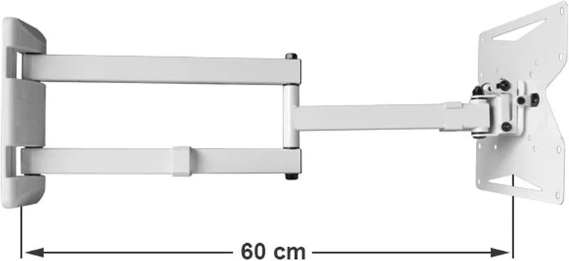 Drall Universal TV Wandhalterung - schwenkbar, neigbar, ausziehbar bis 60 cm - für 15-60 Zoll LED LC