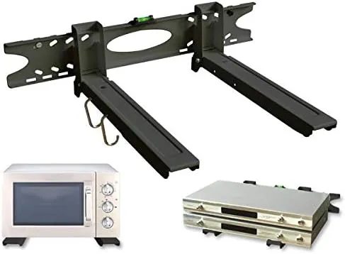 Mikrowellenhalterung Ausziehbar 32-52 cm für Küchengeräte Grill Mini Backofen inkl. Montagematerial