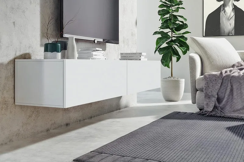 Wuun® TV-Lowboard Somero I 100cm bis 360cm I TV-Schrank & Hängeschrank für Wohnzimmer I Verschiedene