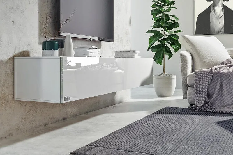 Wuun® TV-Lowboard Somero I 100cm bis 360cm I TV-Schrank & Hängeschrank für Wohnzimmer I Verschiedene