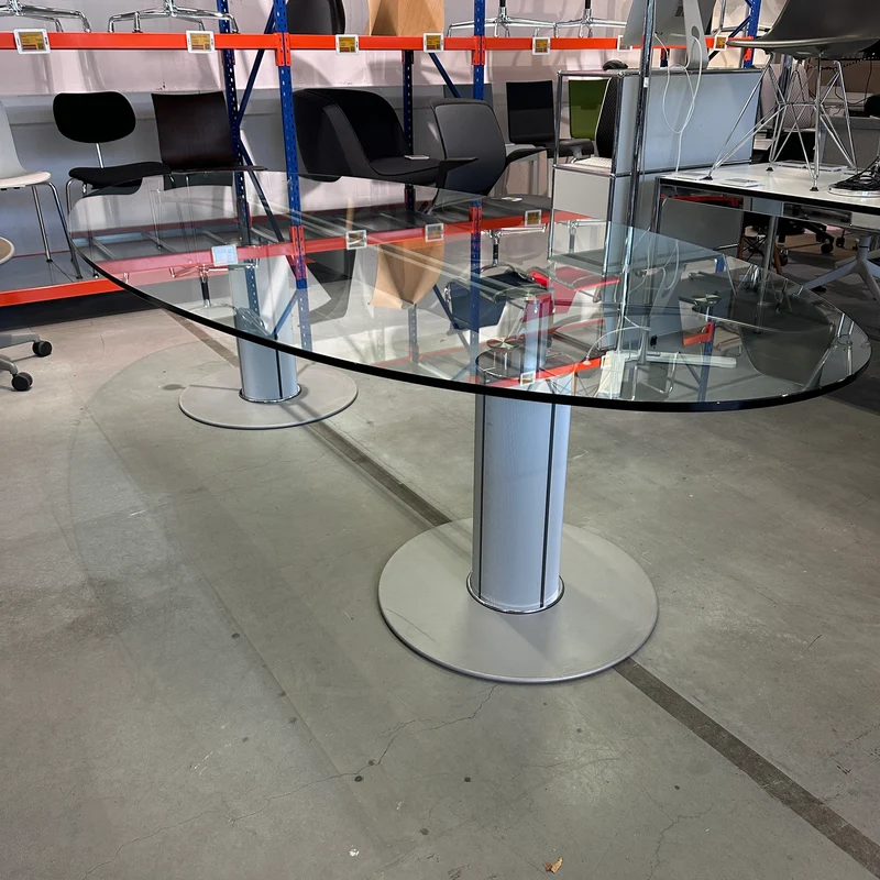 Konferenztisch Glas 320x135