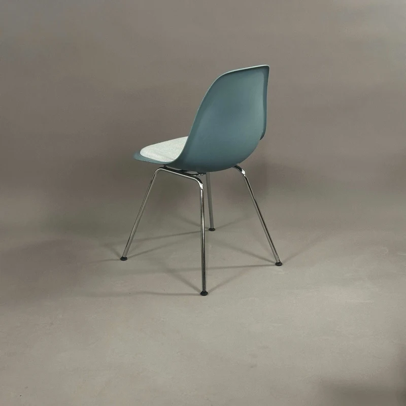 Vitra DSX Plastic Sidechair Petrol mit Sitzkissen