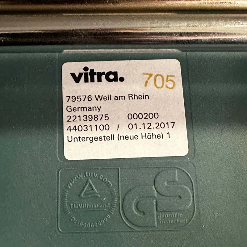 Vitra DSX Plastic Sidechair Petrol mit Sitzkissen