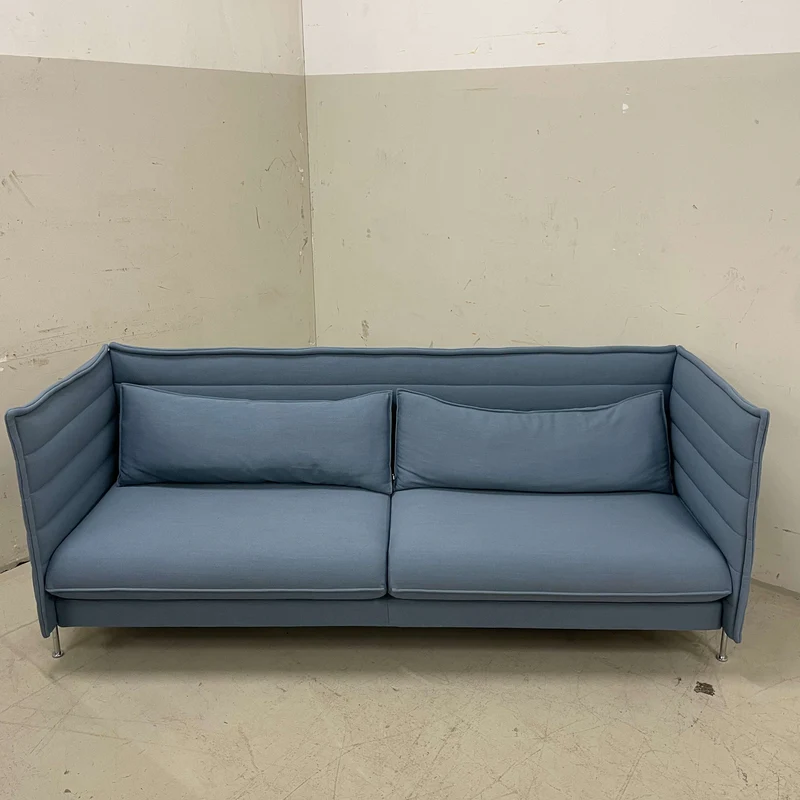 Vitra Alcove Lowback 3-Sitzer Petrol