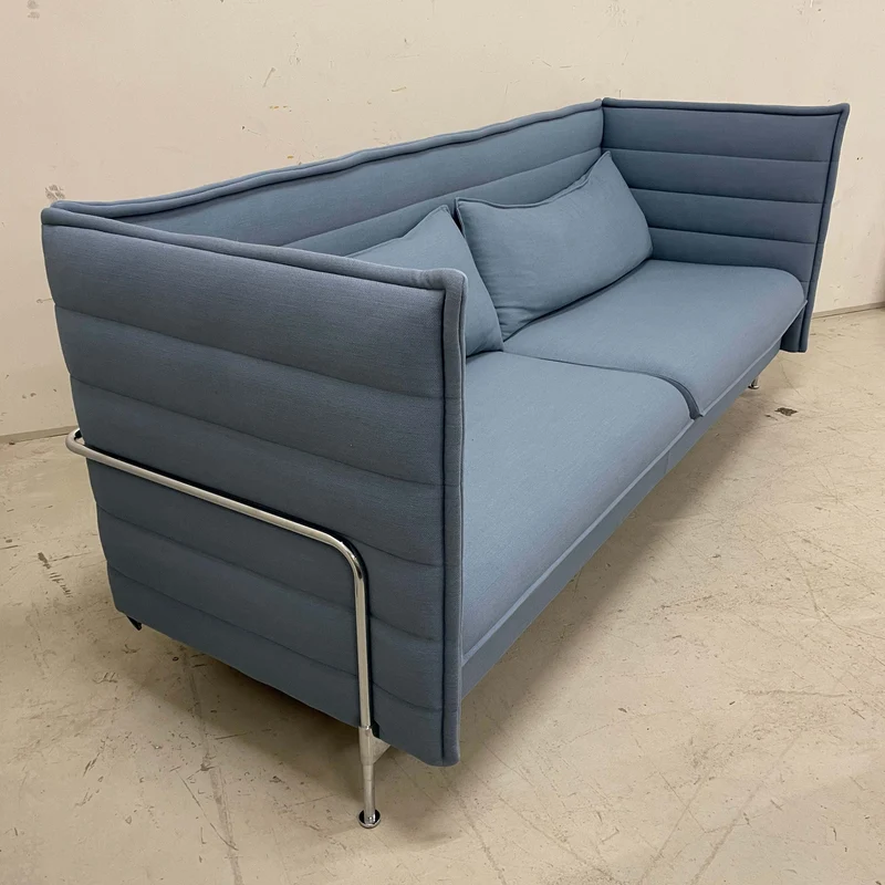 Vitra Alcove Lowback 3-Sitzer Petrol