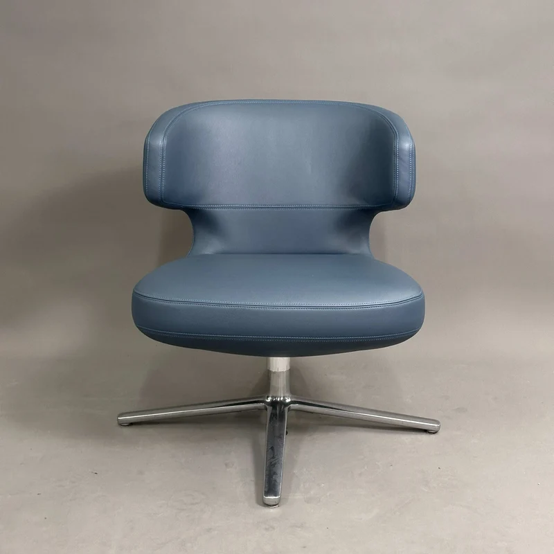 Vitra Petit Repos Sessel blau (Premiumleder)