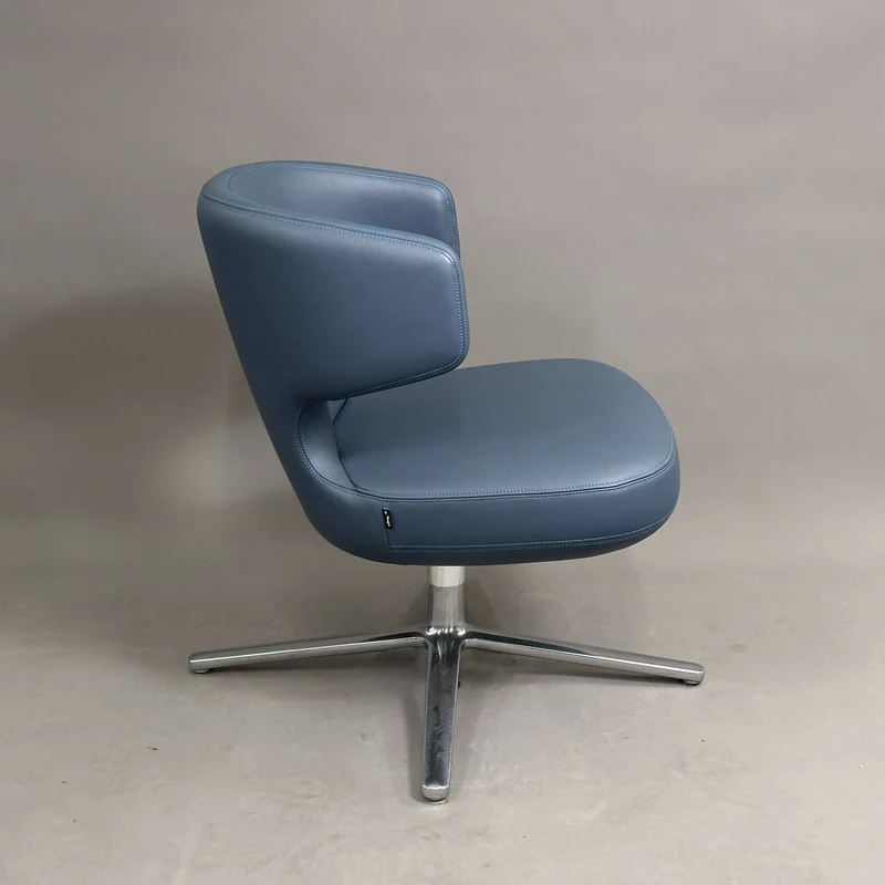 Vitra Petit Repos Sessel blau (Premiumleder)