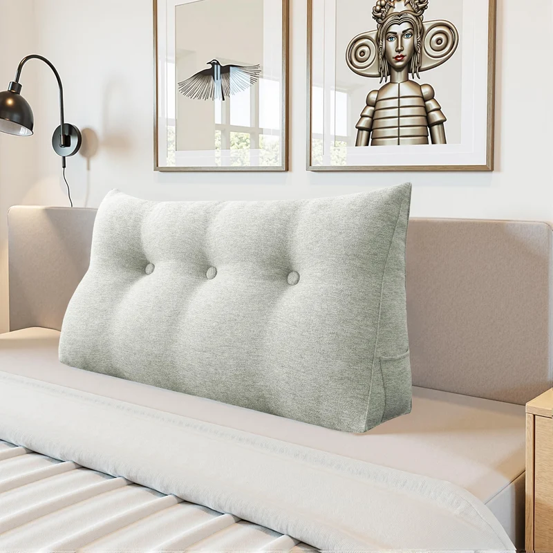 Kopfteil Bett Rückenkissen – Grosses Lesekissen für Bett & Sofa, Bequemes Rückenstützkissen fürs Les
