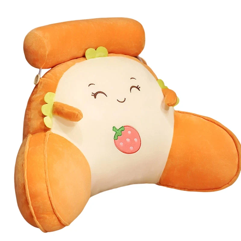 Rückenkissen mit Nackenrolle,Lesekissen für Bett und Sofa,Memory Foam,Cartoon Pillow Rücken Sitzkiss